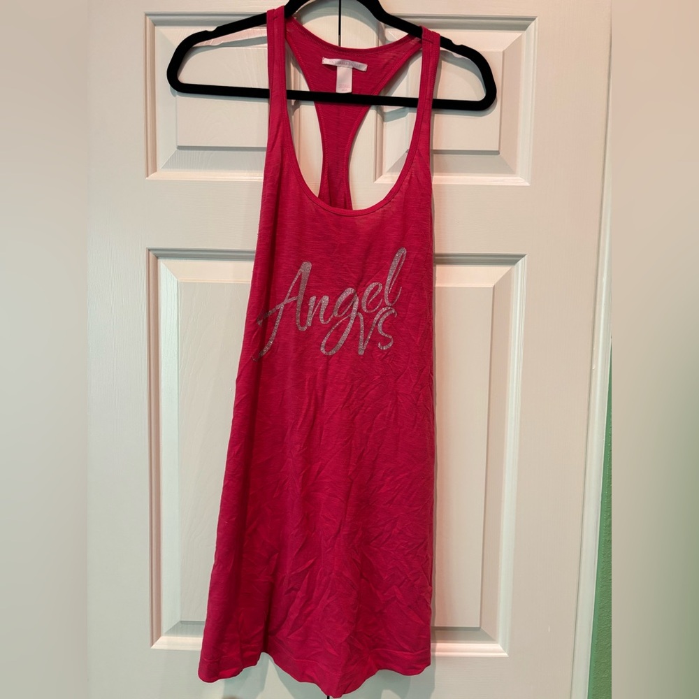 Victoria's Secret Pink Sleep Tank with Silver Script
